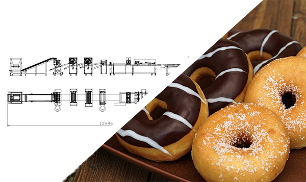 Линия для производства пончиков, JH-4000